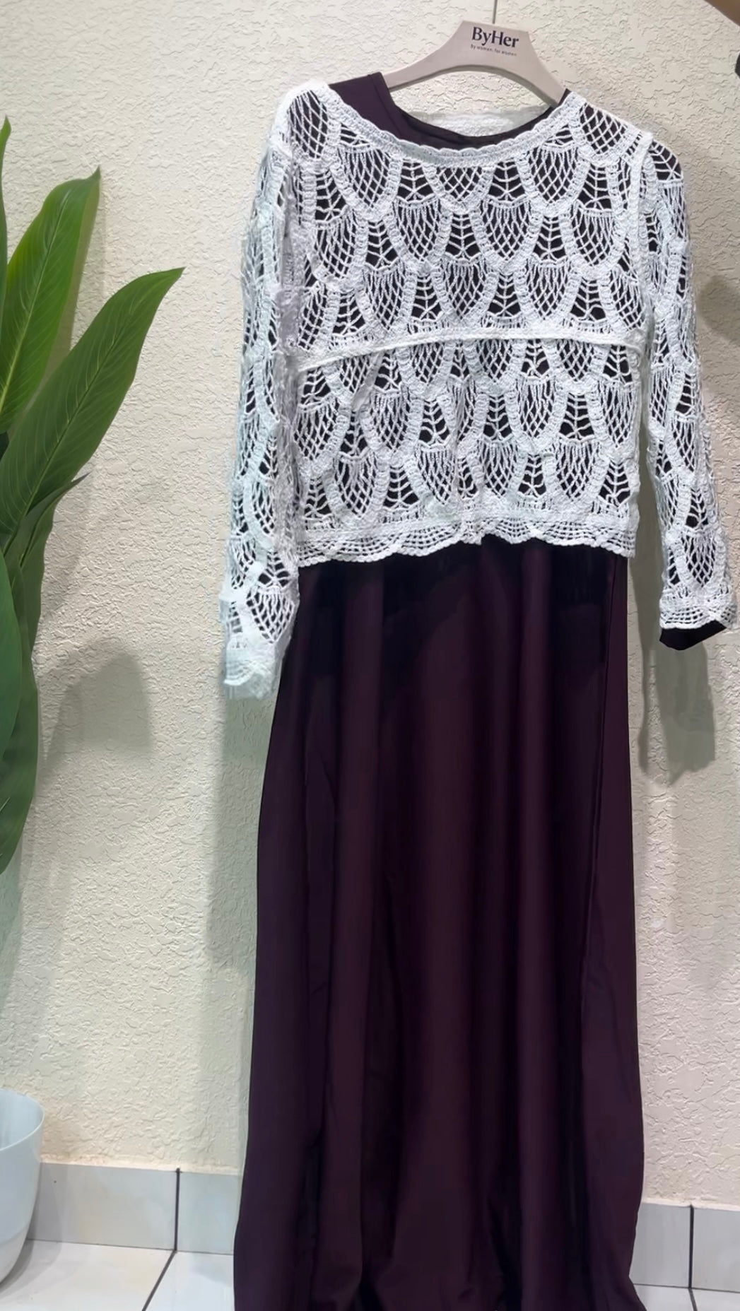 Crochet overlay maxi