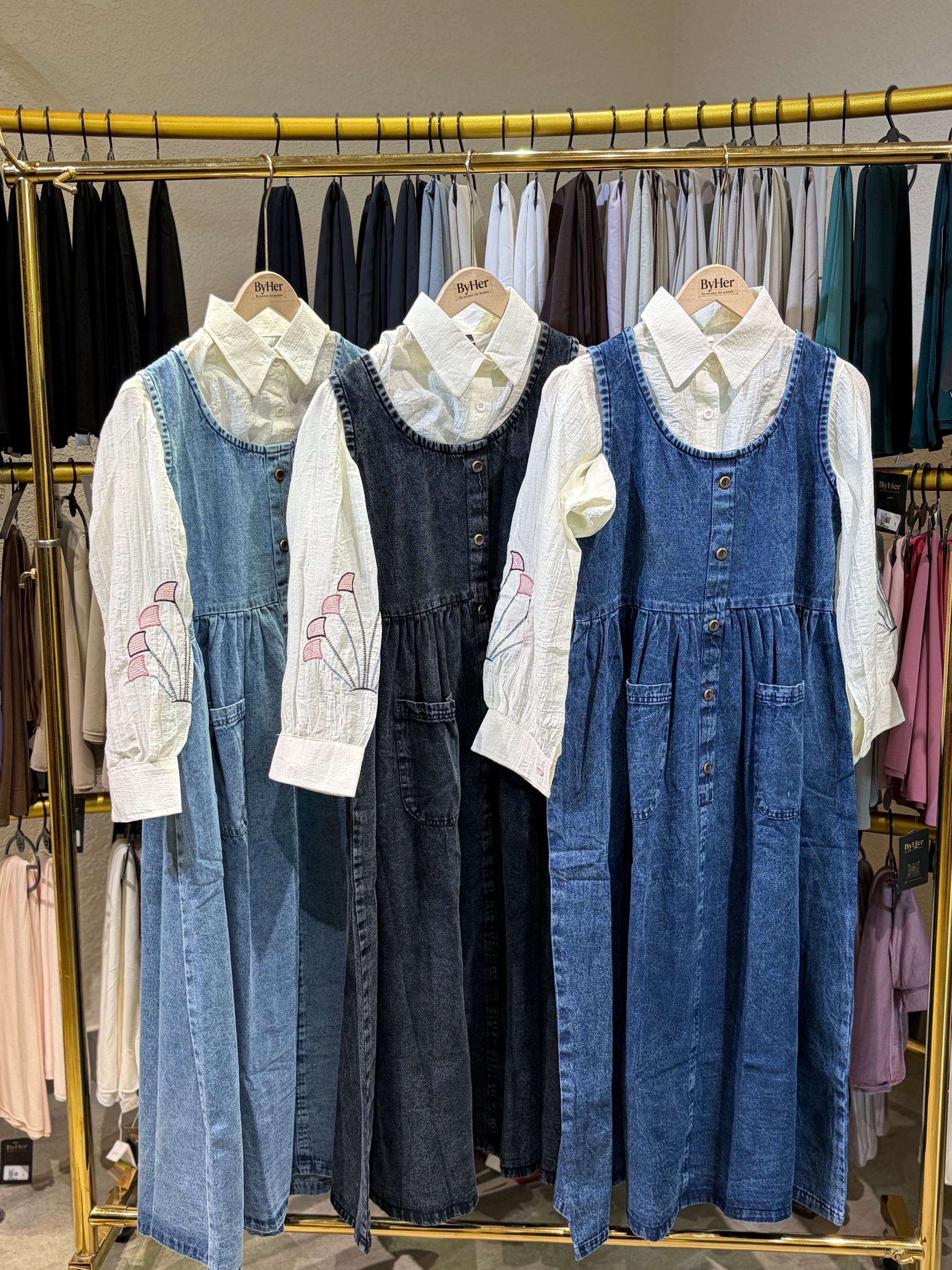 Denim pinafore