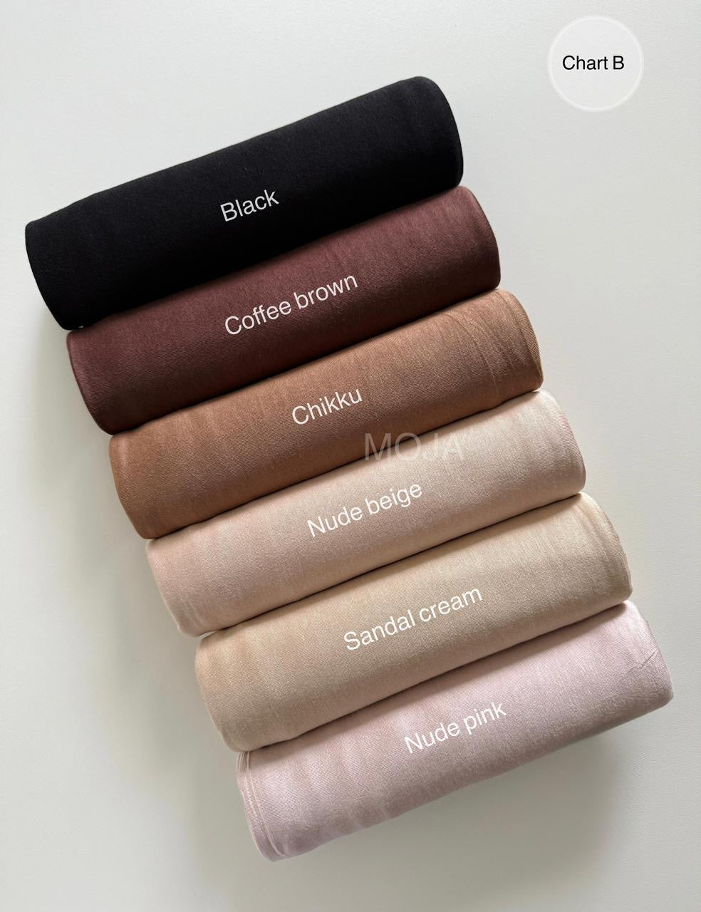 Jersey Hijabs – Browns & Pastel Nudes
