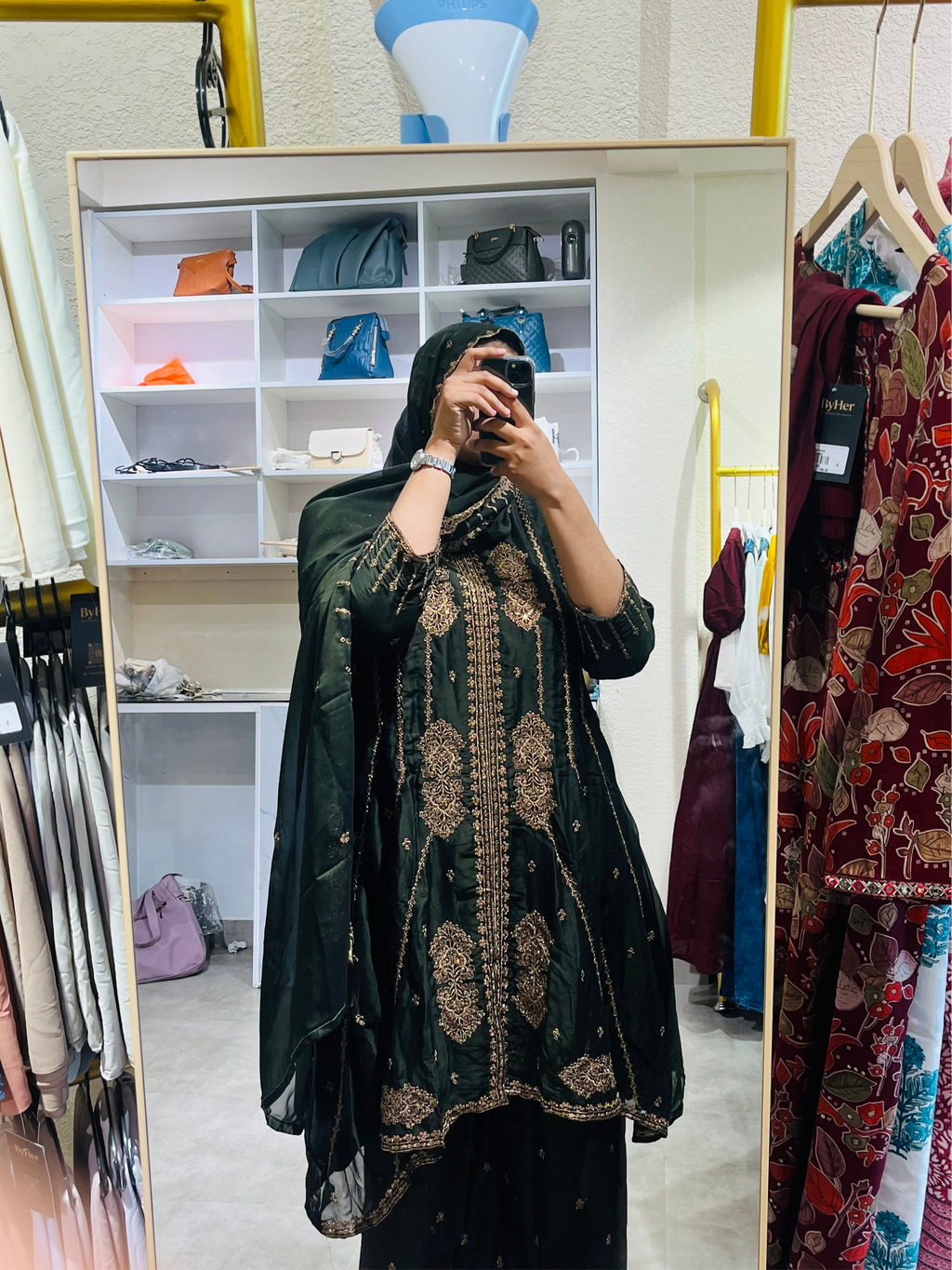 Green Party Wear Kurta Set