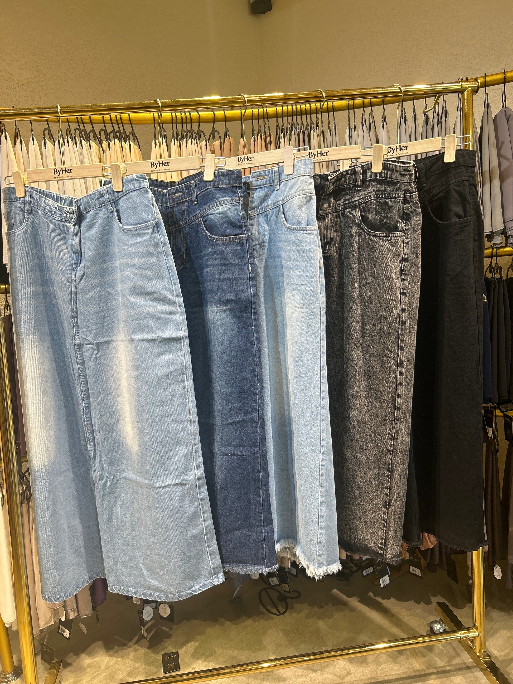 Denim skirts