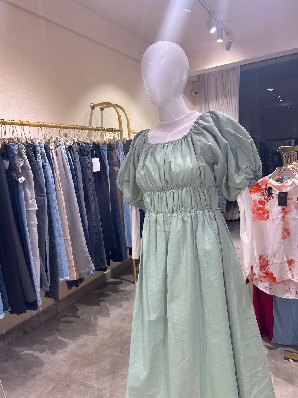 Pastel Dress With Detachable Inner