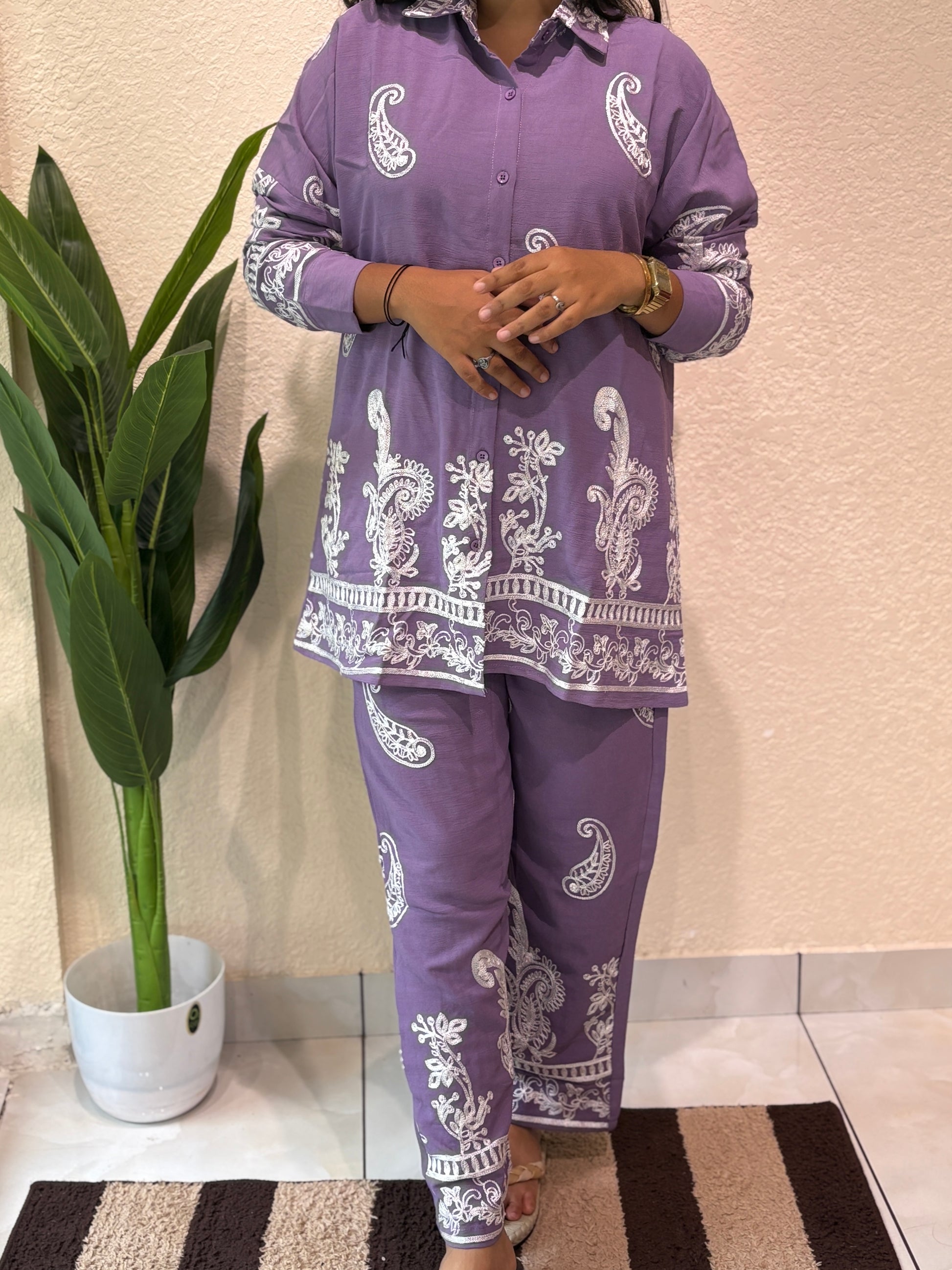 Embroidered co ord sets