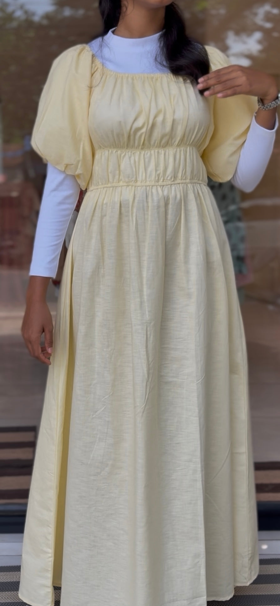 Pastel Dress With Detachable Inner