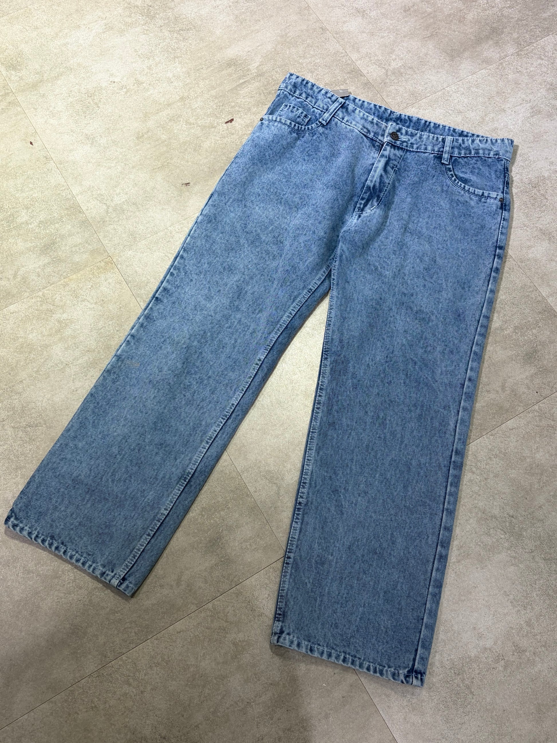 Blue Wide Leg Jeans(36)