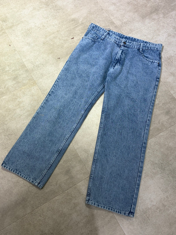 Blue Wide Leg Jeans(36)