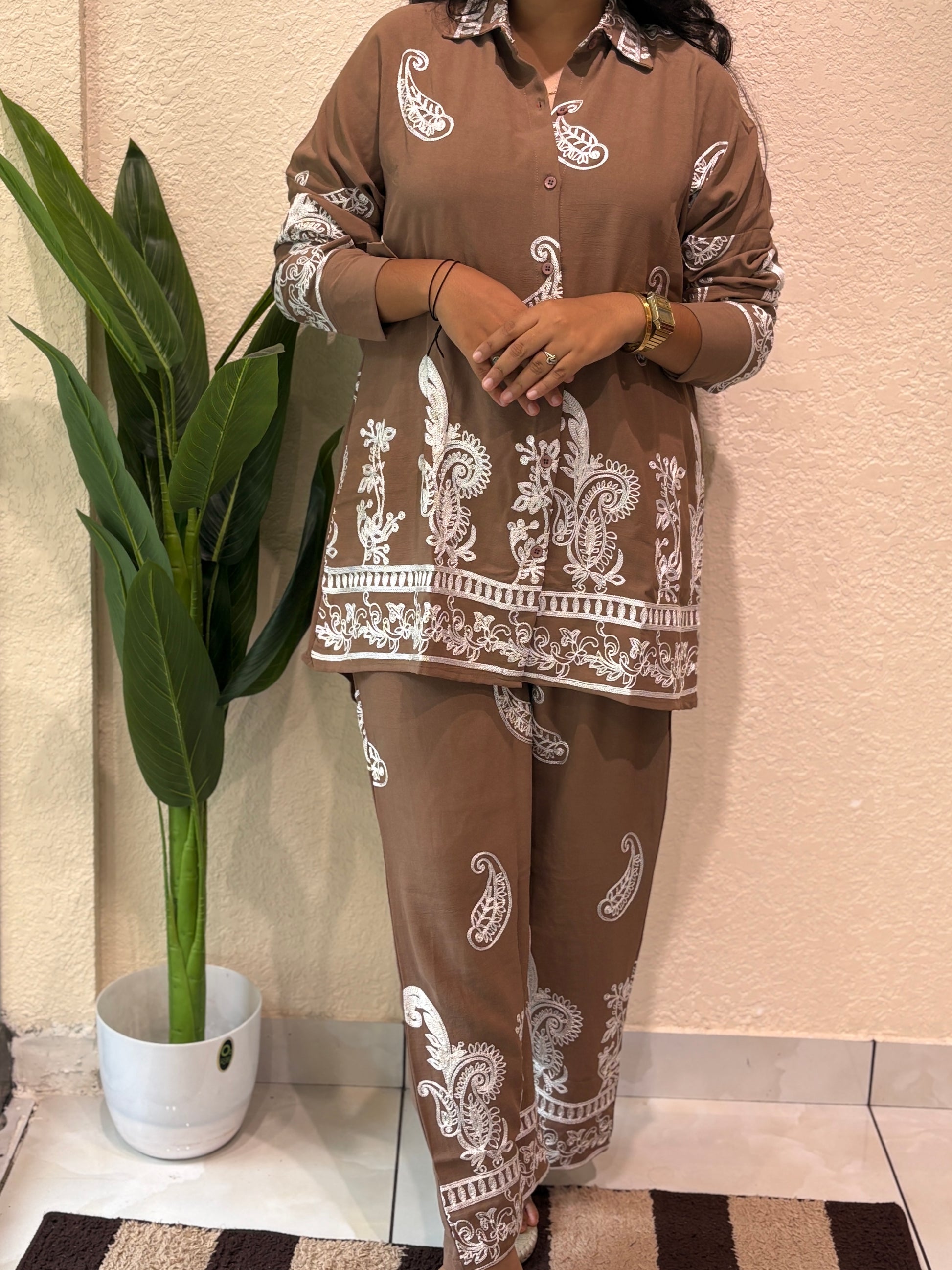 Embroidered co ord sets