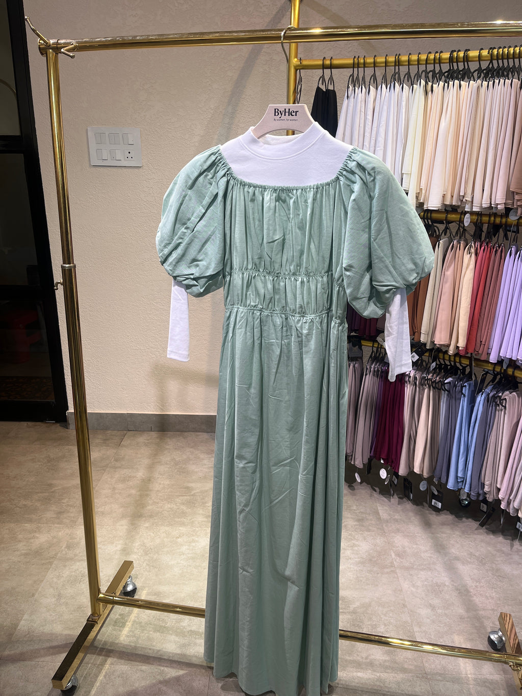 Pastel Dress With Detachable Inner