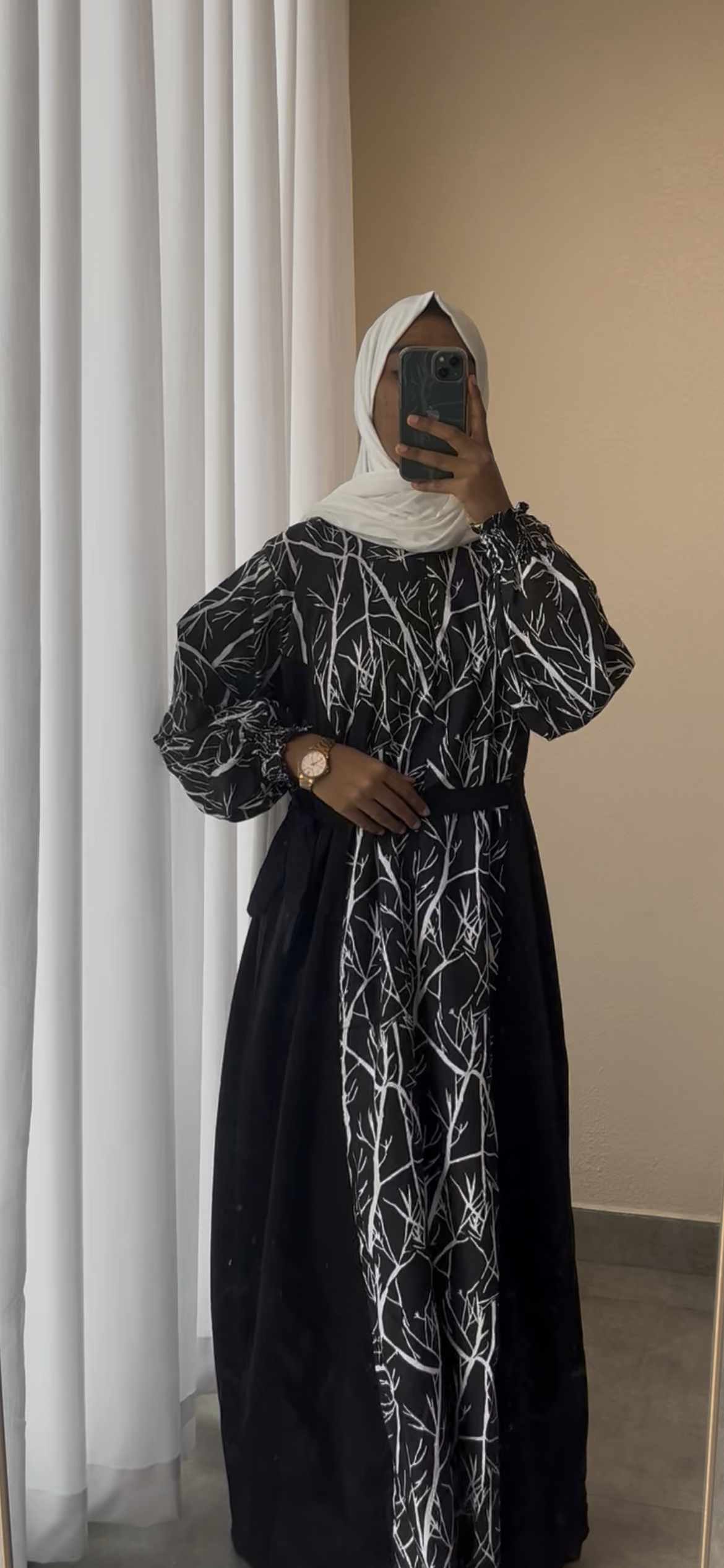 Abstract Printed Maxi Dress