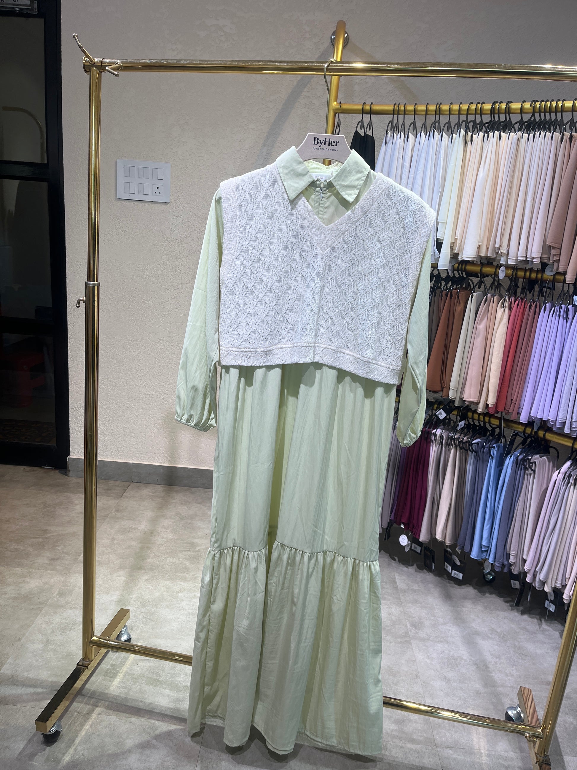 Maxi dress with sleeveless top