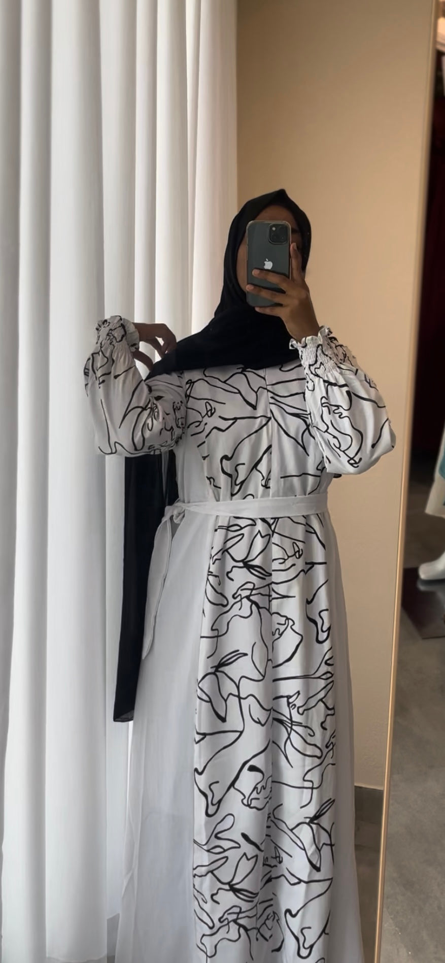 Abstract Printed Maxi Dress