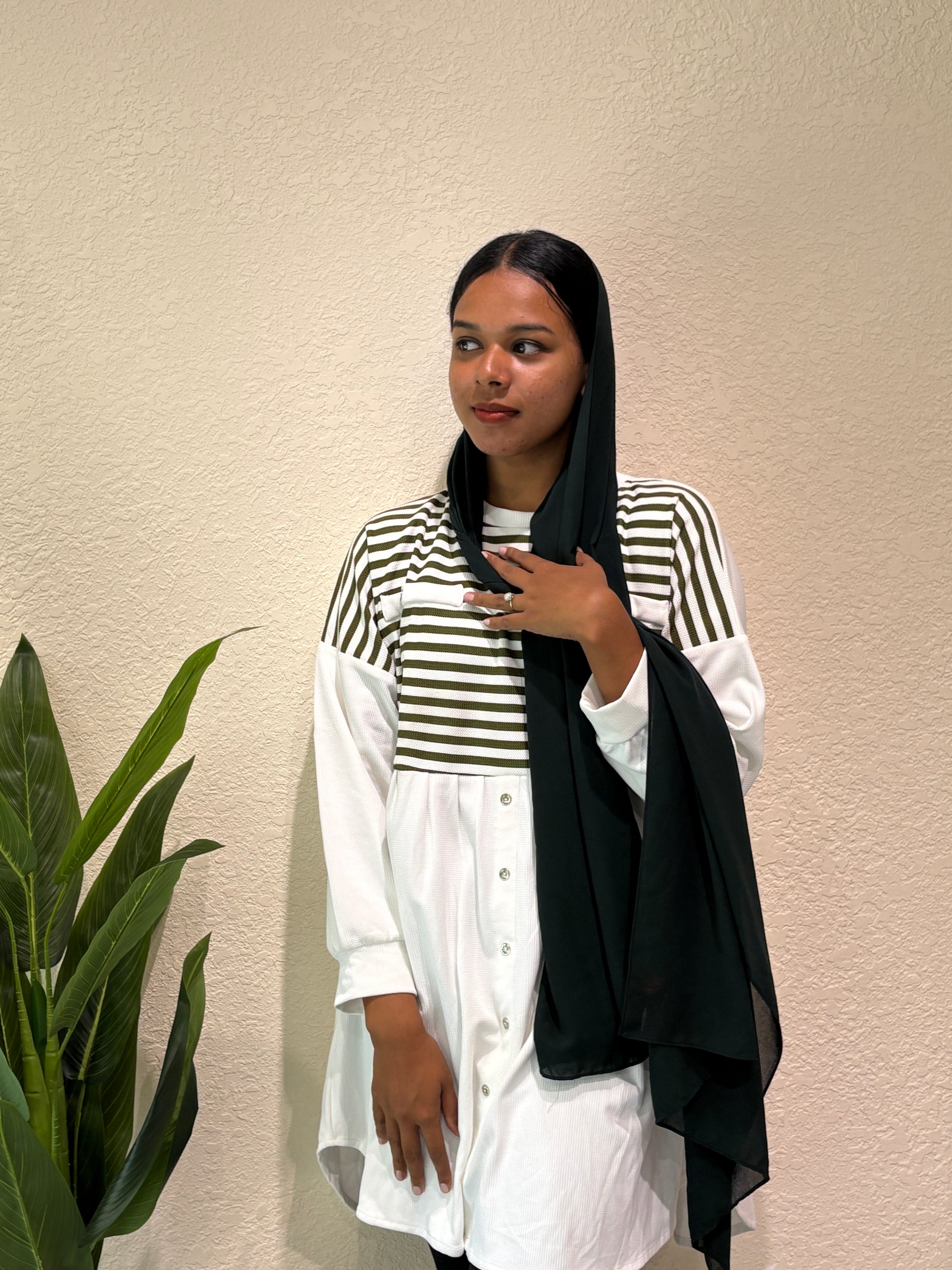 Striped tunic top