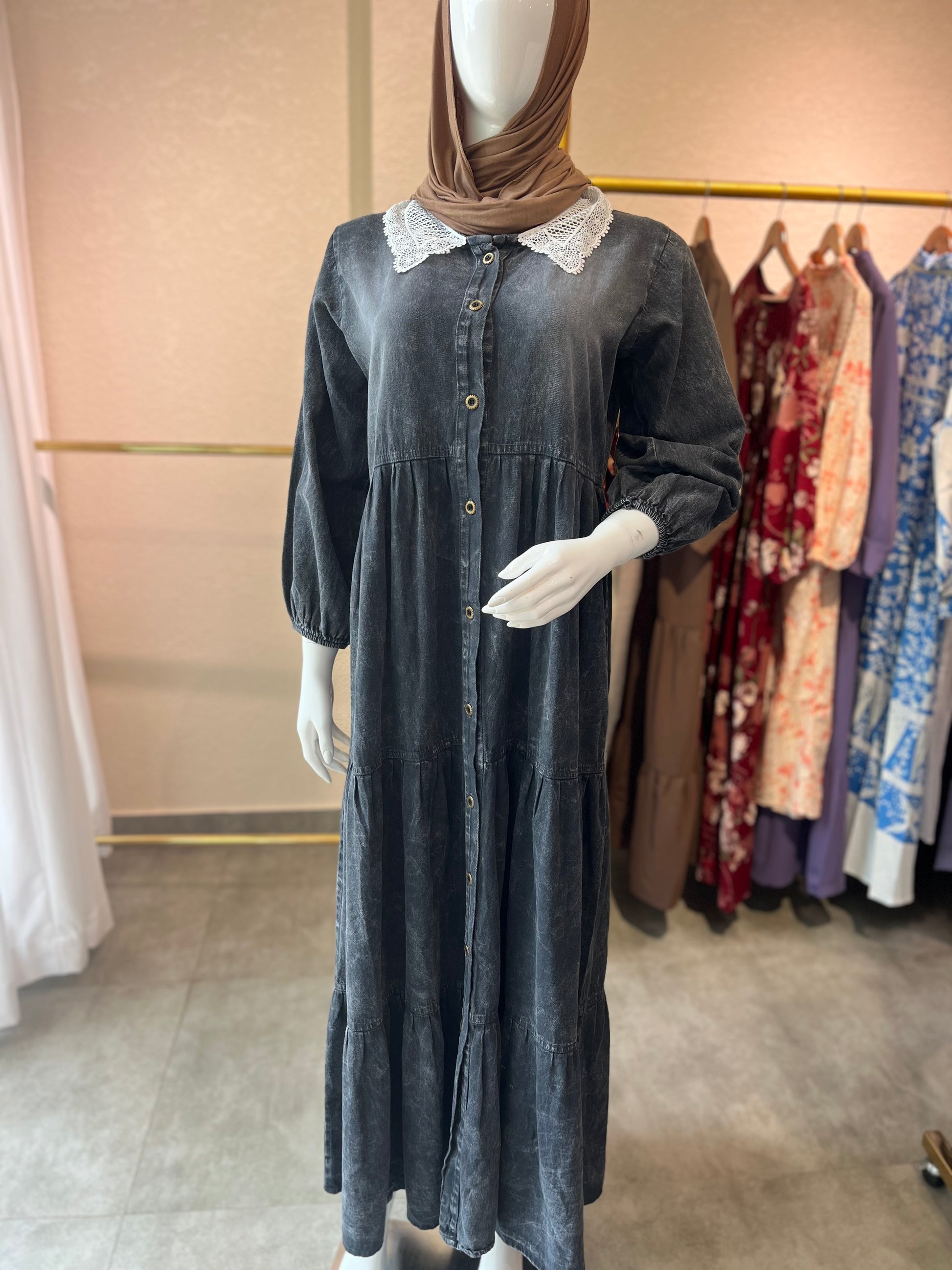 Feeding Friendly Long Denim Dress