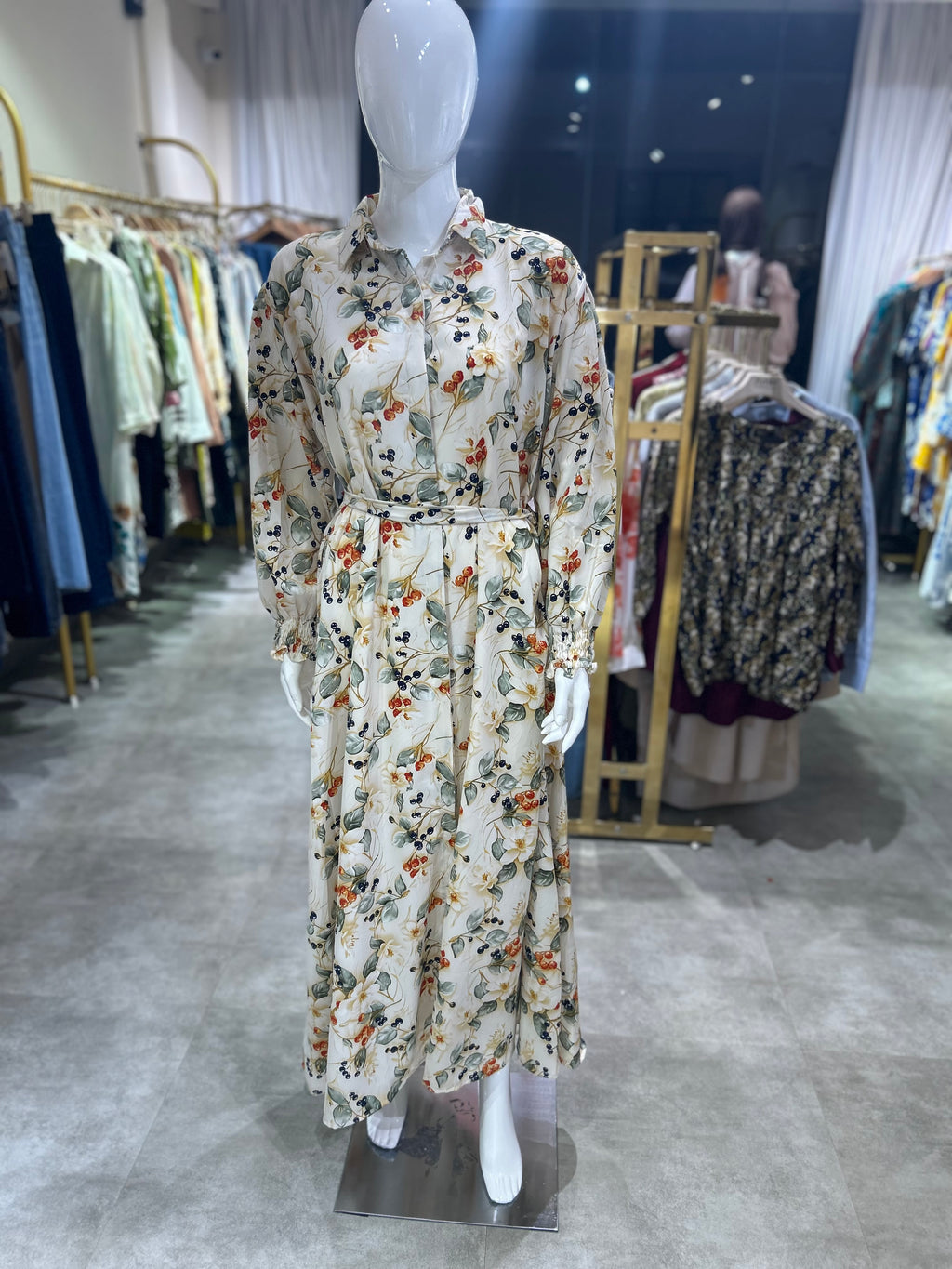 Floral printed maxi dress