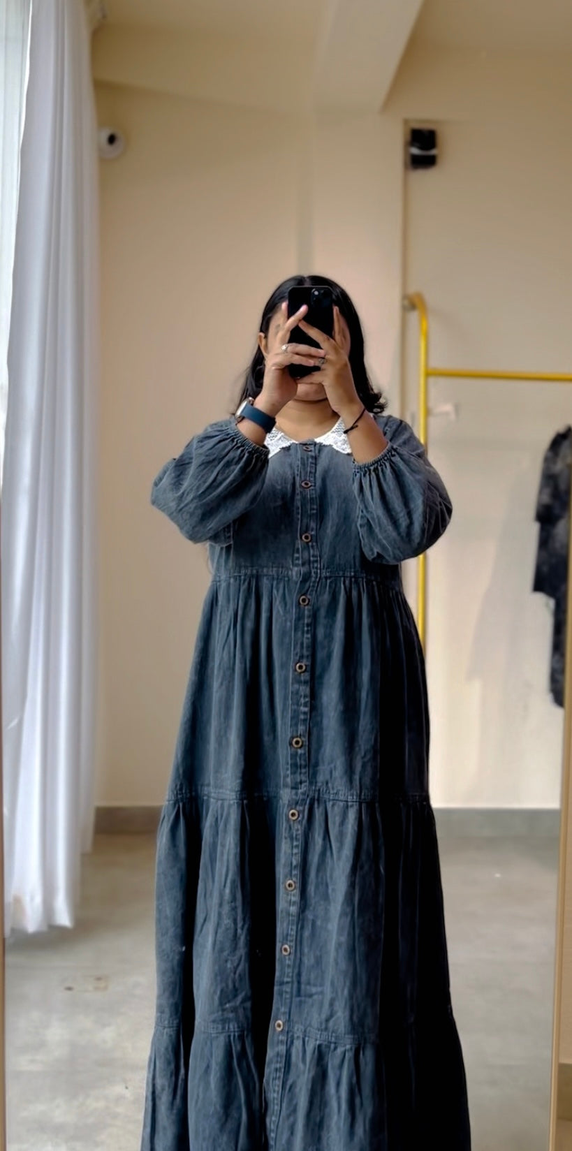 Feeding Friendly Long Denim Dress