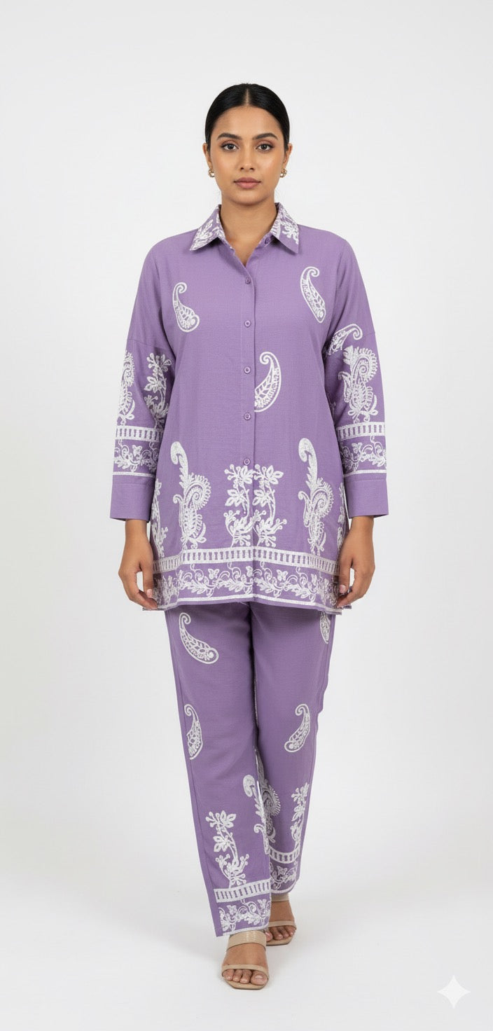 Embroidered co ord sets