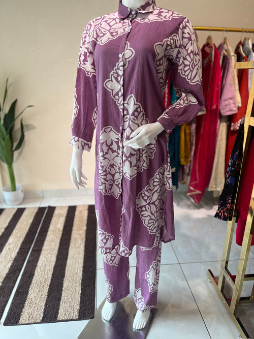Co-ord set purple