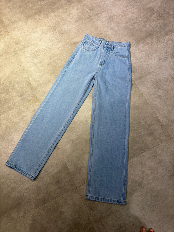 Blue Wide Leg Baggy Jeans(26)