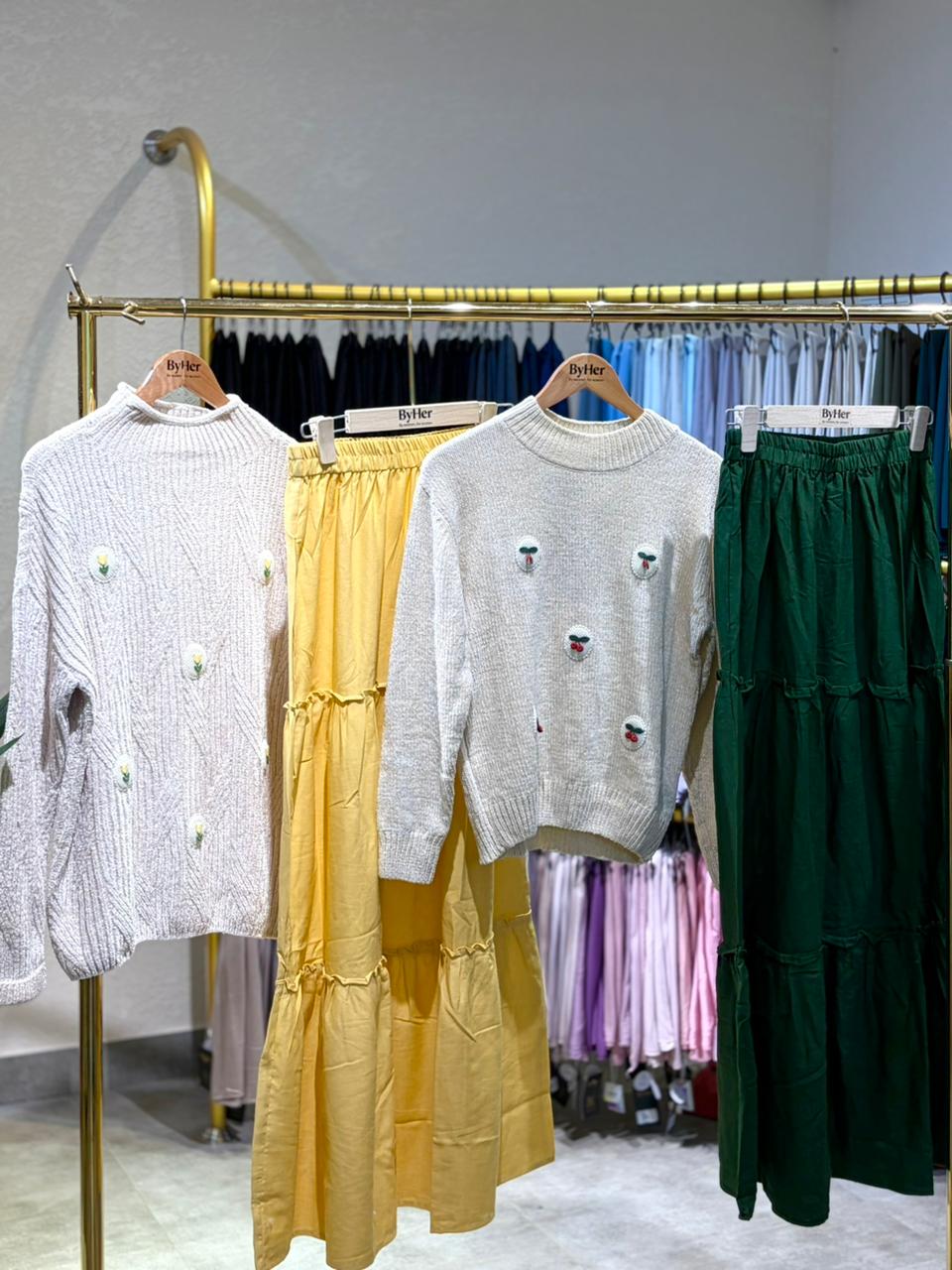 White Cherry Top and skirt