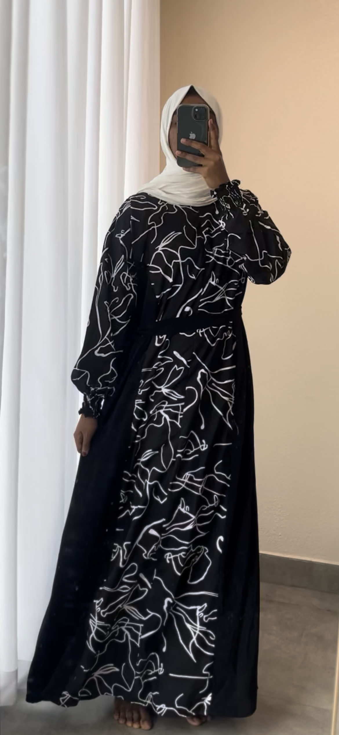 Abstract Printed Maxi Dress