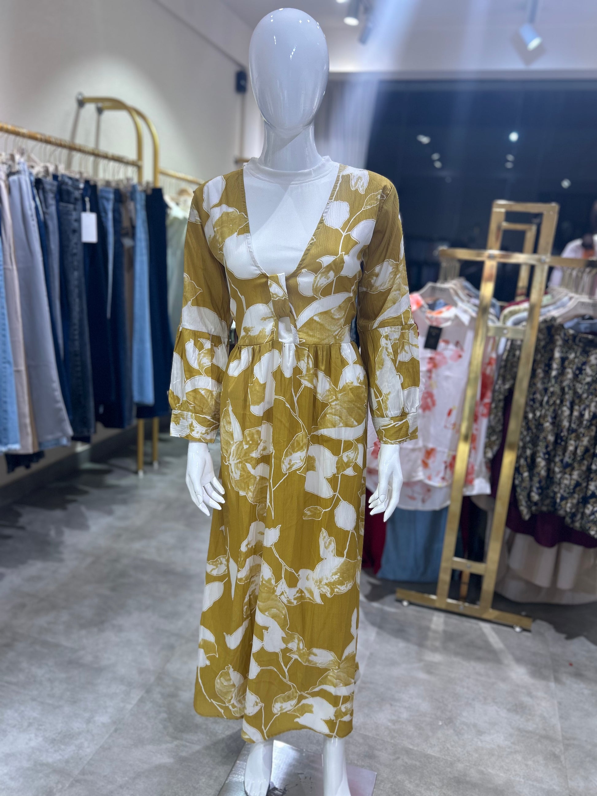 Delta fabric maxi dress