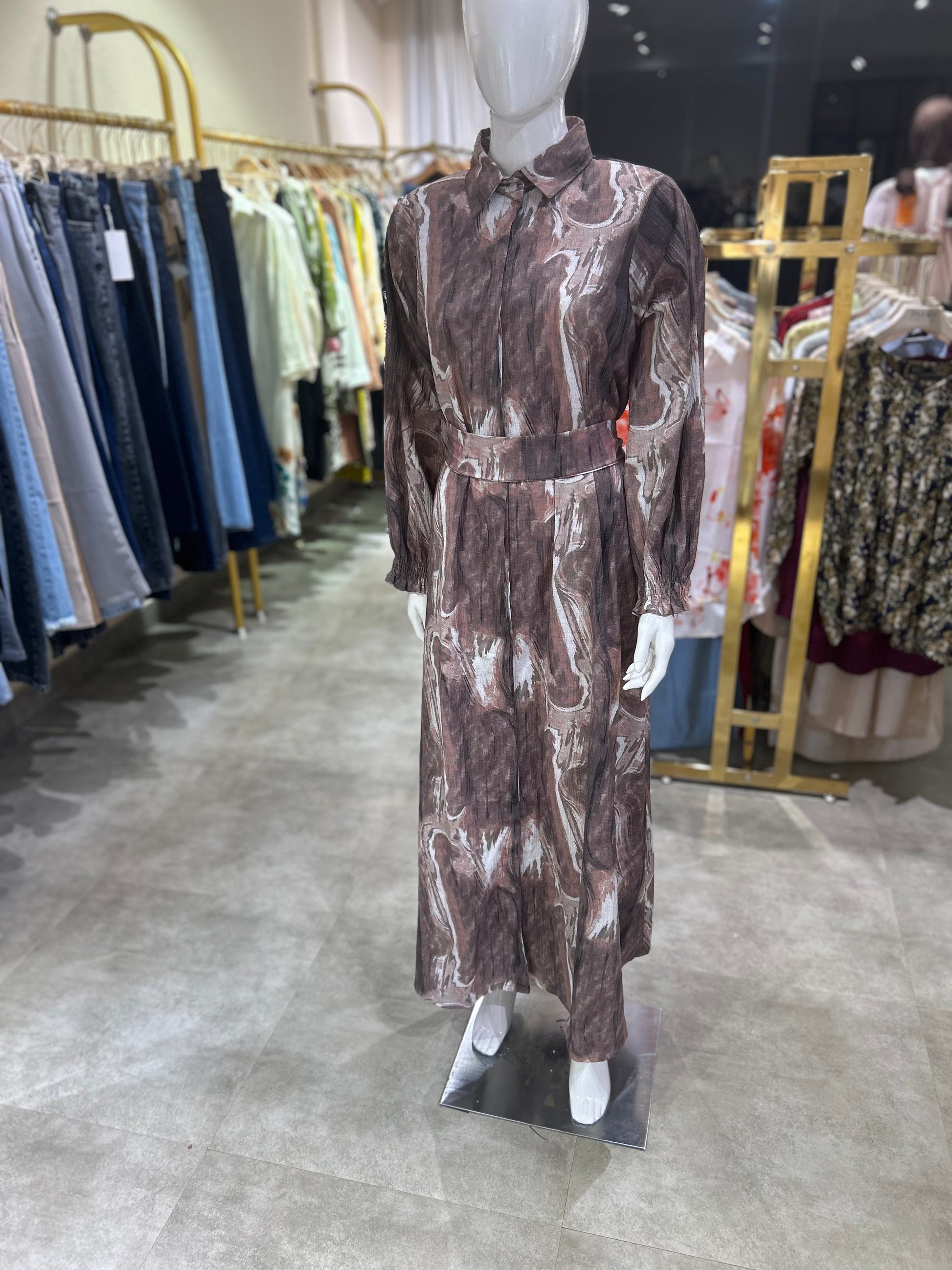 Abstract print maxi dress