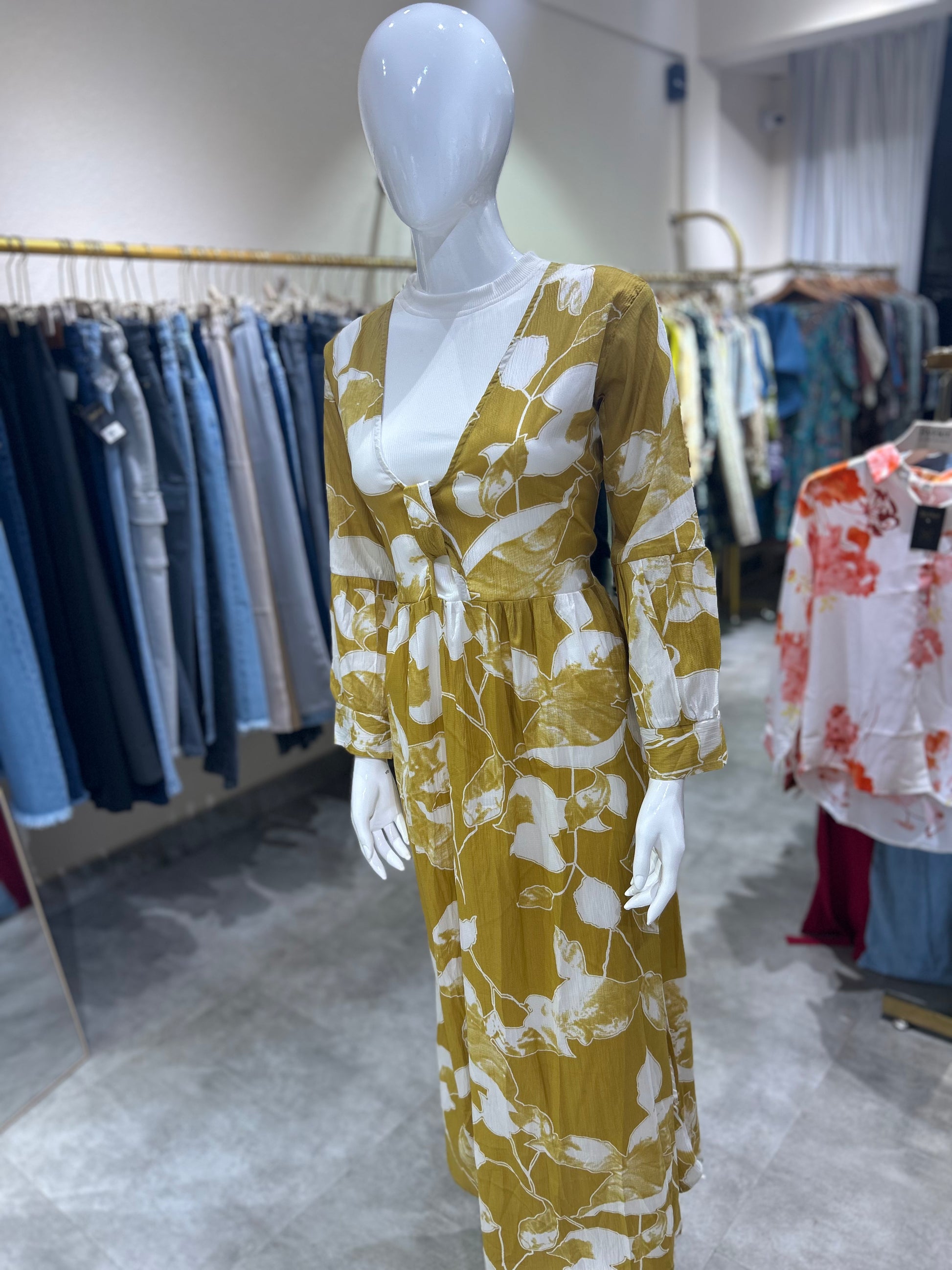 Delta fabric maxi dress