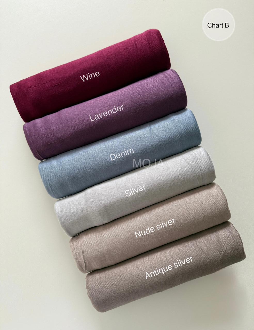 Jersey Hijabs – Elegant Wine & Silver Tones